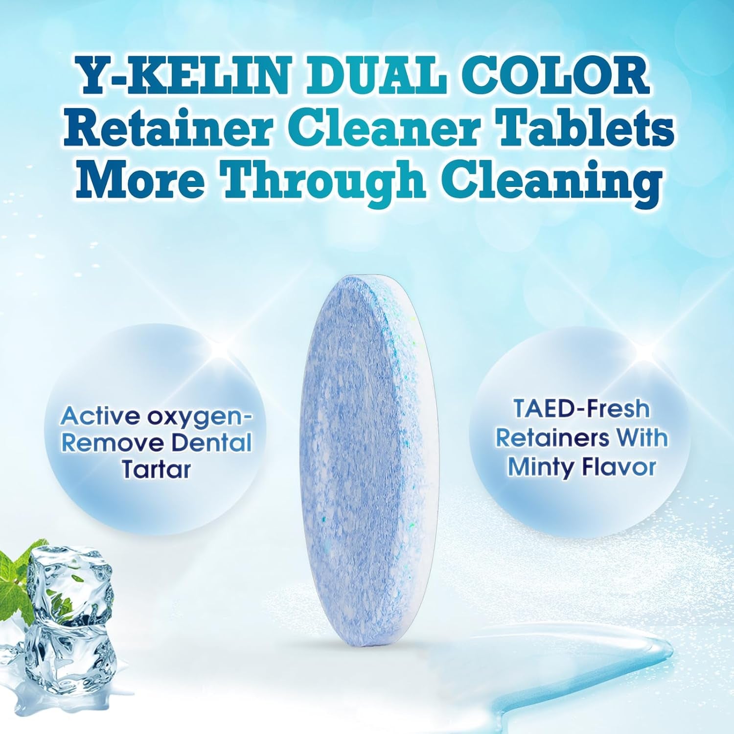 Retainer Cleaner Tablets Invisalign Cleaner Denture Cleaning Tablets,Remove Stains Away,3 Month Nature Supply - Use for Invisible Clear Aligner,Partials Full Dentures,Night Guard,Mouthguard by