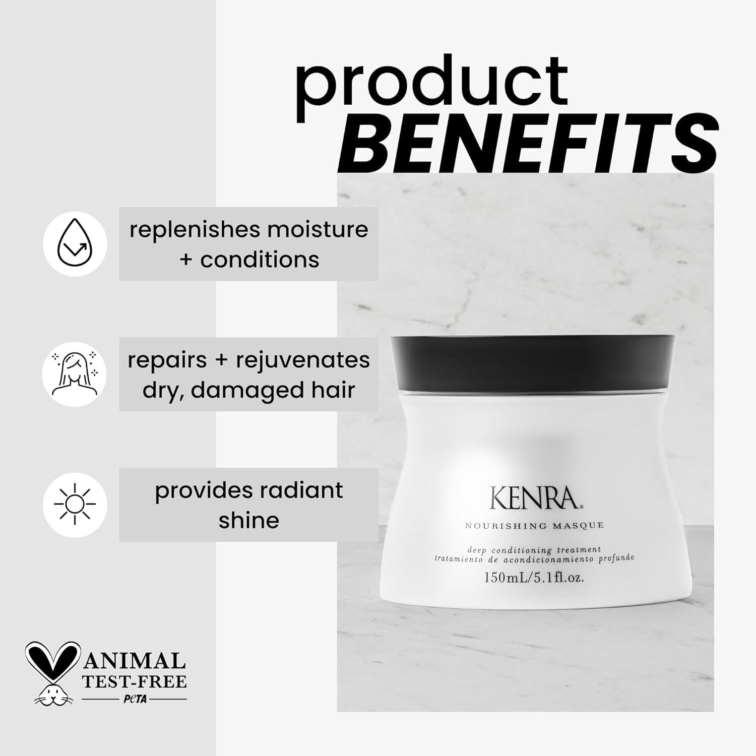 Kenra Nourishing Masque | Deep Conditioning Treatment | Replenishes Moisture & Conditions | Repairs & Rejuvenates Dry, Damaged Hair | Provides Radiant Shine| All Hair Types