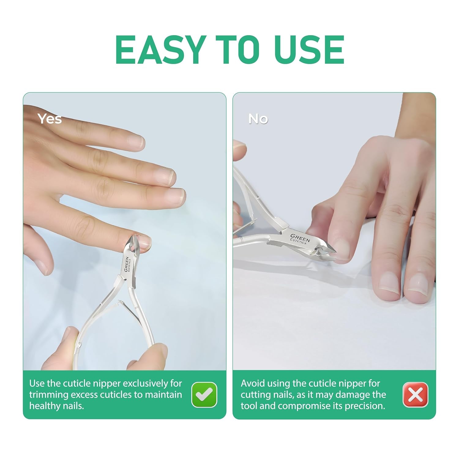 Professional Cuticle Trimmer Nail Cuticle Cutter Stainless Steel Cuticle Nippers with Sharp Blades of Cuticle Remover Clippers Manicure Tools Double Spring for Nail Care Pedicure Nail Tools (Silver)