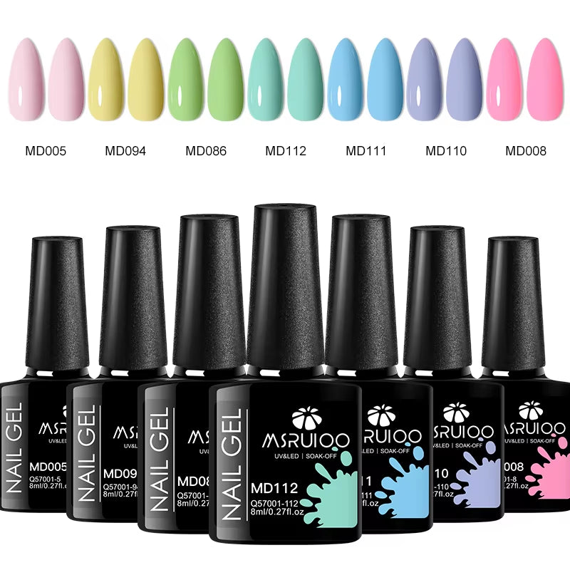7Pc Nail Gel Polish Set DIY Nail Art Design All for Decoration Soak off UV Gel Long Lasting Manicure Painting Gel Vernis Kits