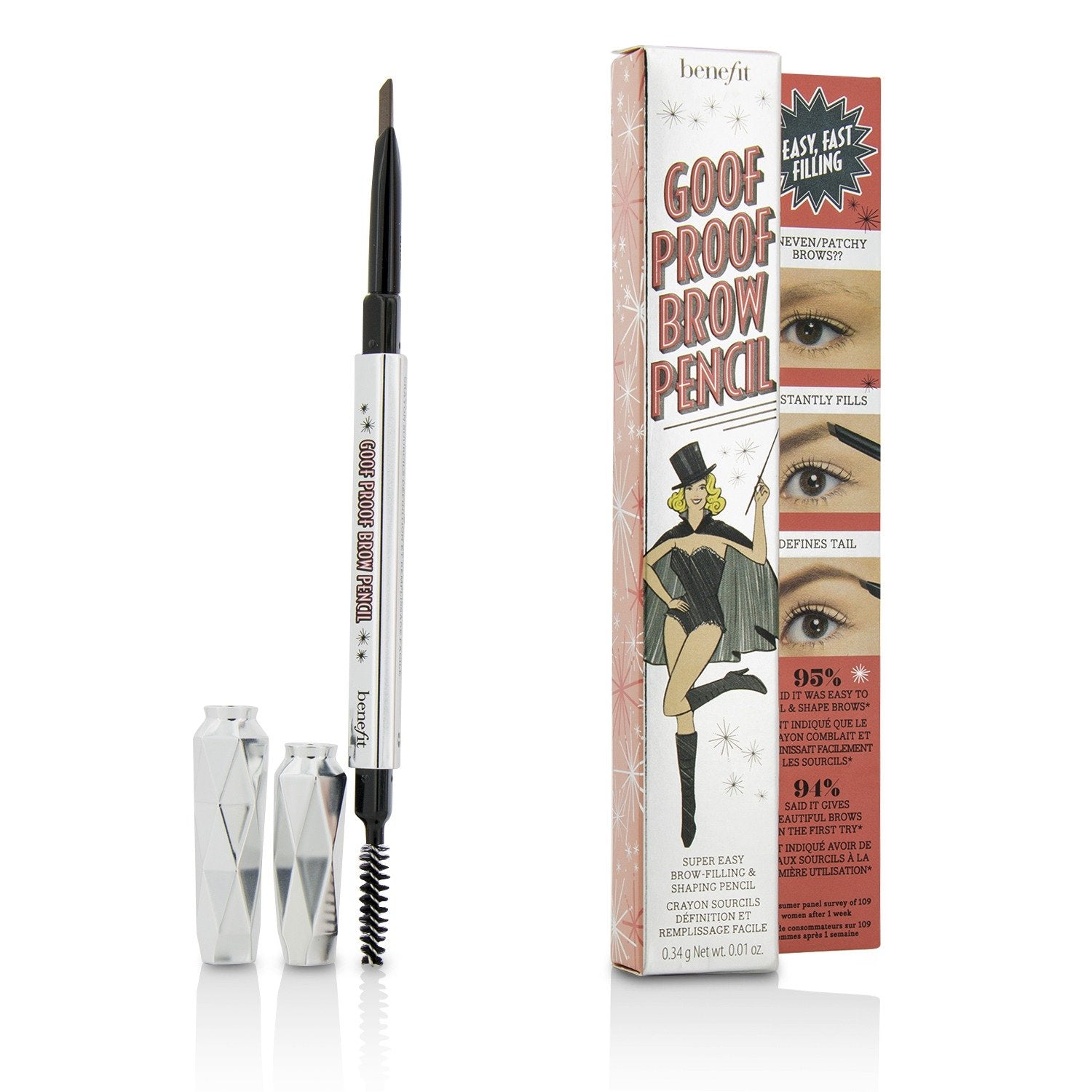 Goof Proof Brow Pencil, Medium, 0.01 Ounce