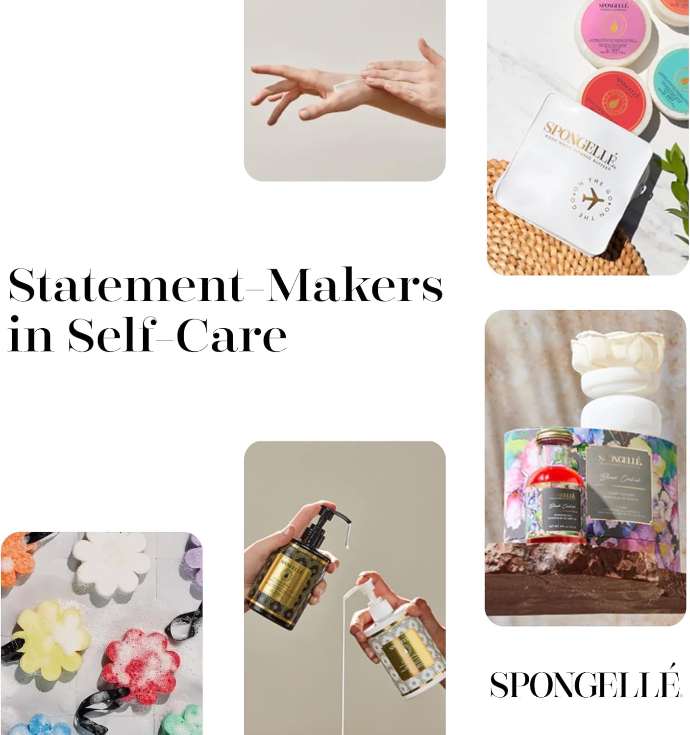 French Lavender Wild Flower Buffer Body Scrubber with Box | Bath & Shower Loofah for Women | Exfoliator with Body Wash Infused | 14+ Uses