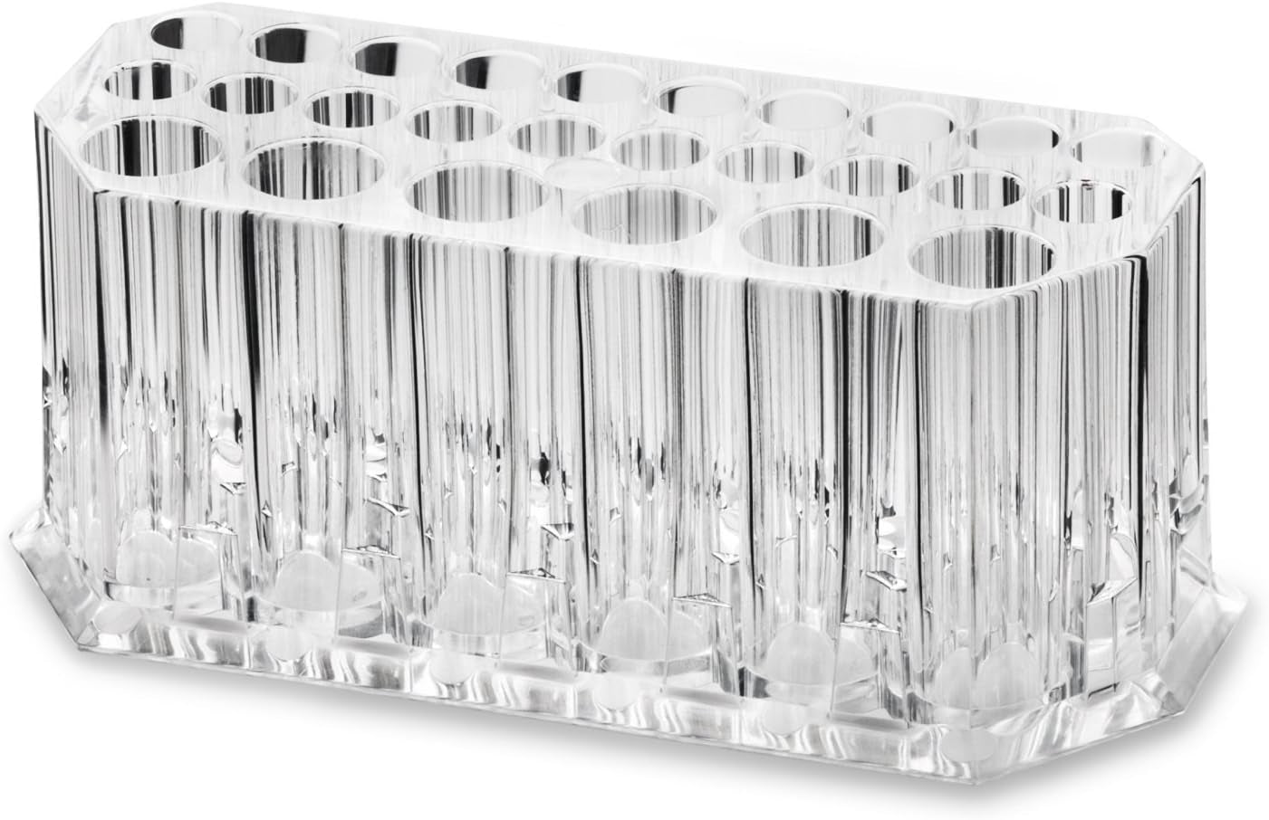 Acrylic Eyeliner Organizer & Lip Liner Organizer 26 Space Storage 20 Standard 6 Jumbo Cosmetic Pencil Makeup Display Case Refillable Container