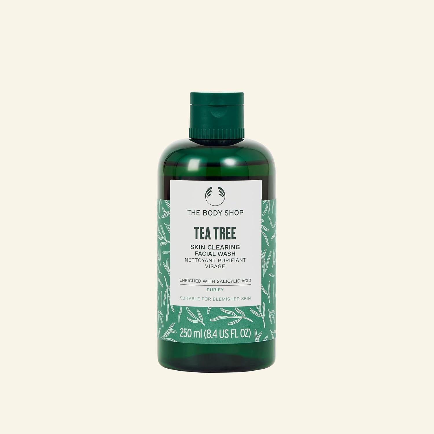 Tea Tree Skin Clearing Facial Wash – Purifying Vegan Face Wash for Oily, Blemished Skin – 8.4 Oz