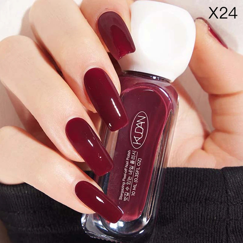 10Ml Colorful Water-Based Peel off Nail Polish No Need Lamp Red Pink Glitter Nails Art All for Manicure Nail Aupplies Varnish