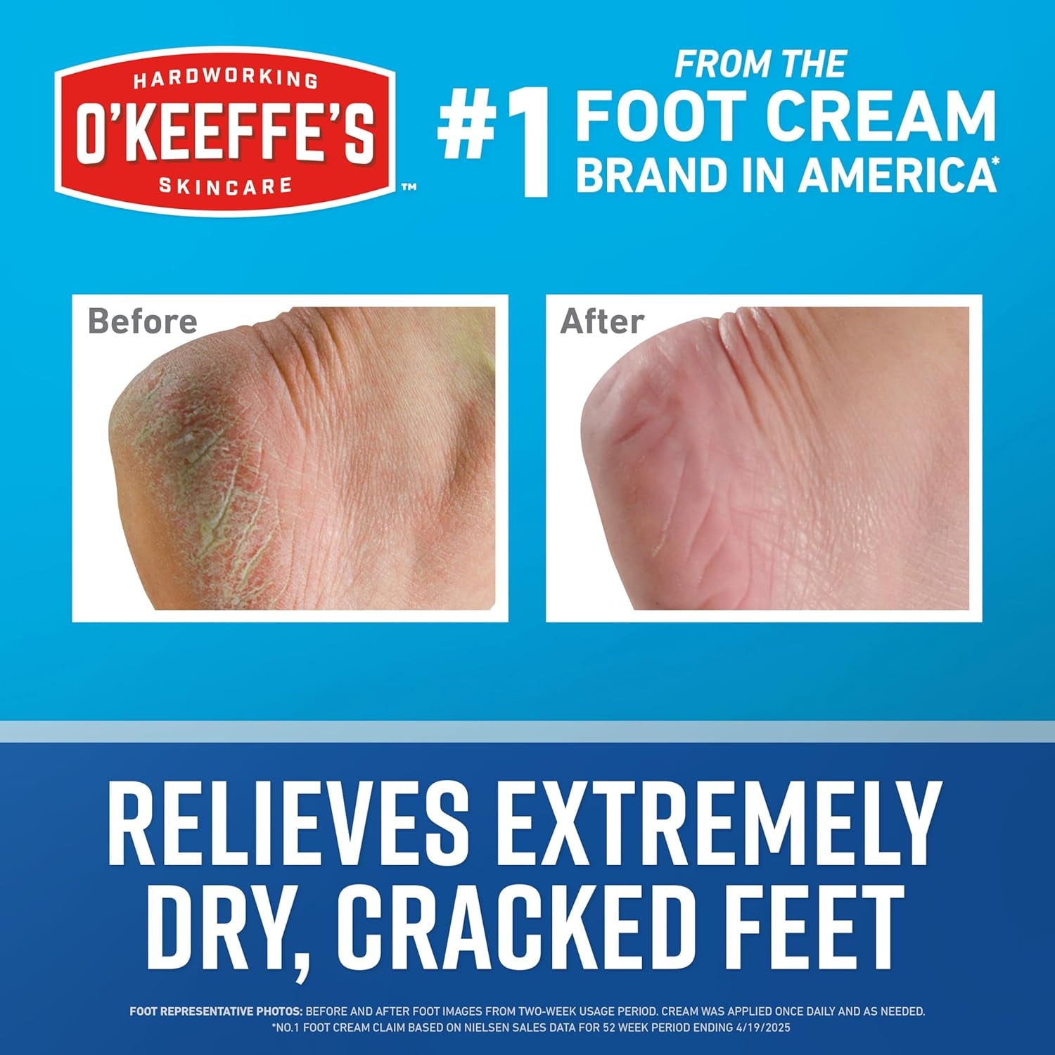 for Healthy Feet Foot Cream - 6.4 Oz Jar (1 Pack) - Guaranteed Relief for Extremely Cracked, Dry Feet, Repairing Skincare, Instantly Boosts and Retains Moisture Levels