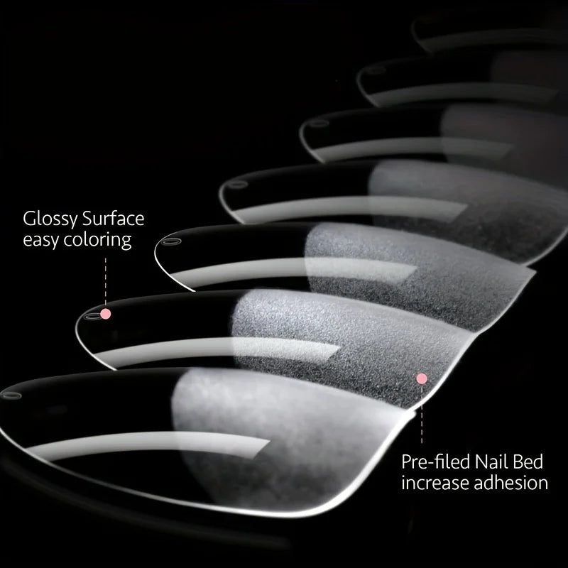 120Pcs Full Cover Press on Nail Tips Stiletto Almond Square Coffin French False Fake Soak off Gel Nail Extension Tips Capsule