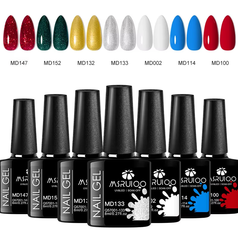 7Pc Nail Gel Polish Set DIY Nail Art Design All for Decoration Soak off UV Gel Long Lasting Manicure Painting Gel Vernis Kits