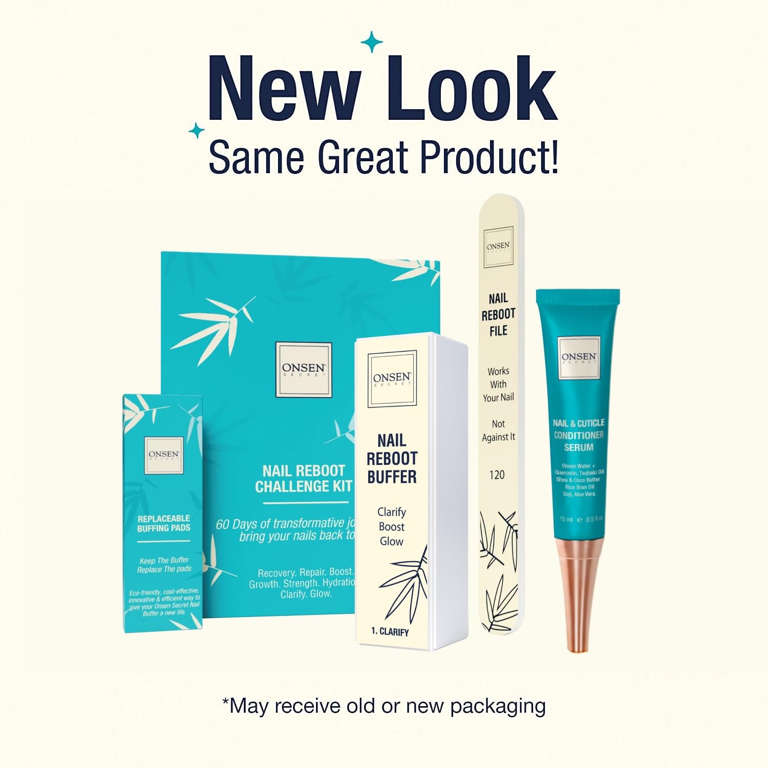 Secret Nail Care Kit - Japanese Nail Buffer and Shine Kit - Strengthening & Shining - Spa-Quality Manicure - Organic Ingredients - Long-Lasting Shine - Easy & Safe - W/Cuticle Care Serum - 1Pk