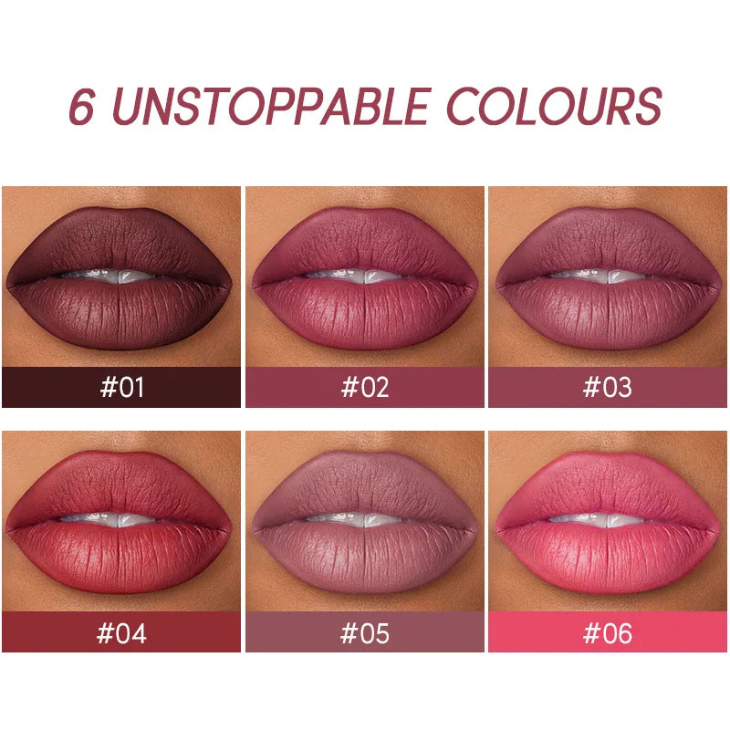 2 in 1 Matte Lipstick&Lip Liner Set 12 Colors Lip Pencil High Pigmented Waterproof Long Lasting Lip Stick Lips Makeup