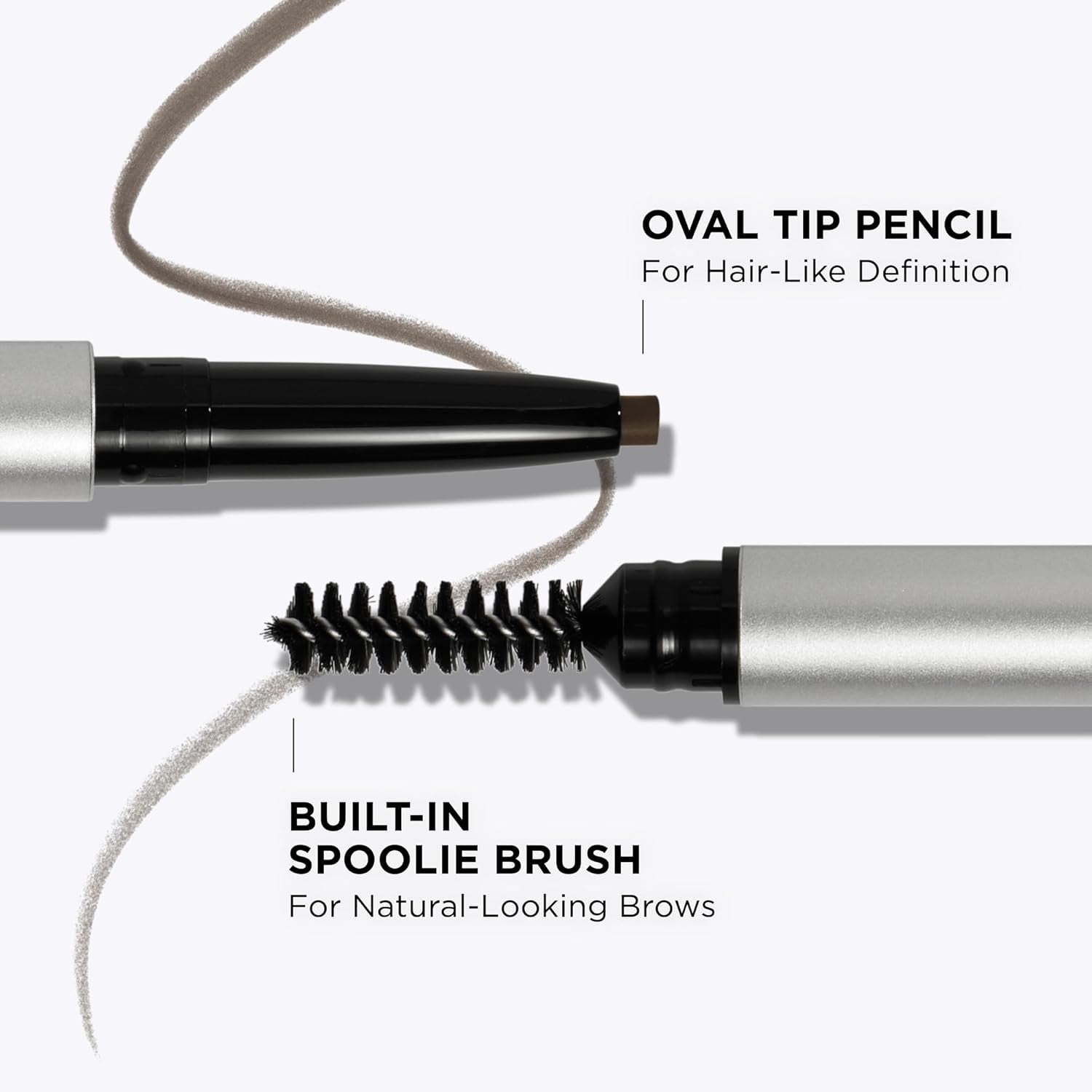 Brow Power Eyebrow Pencil - Universal Shades - Long-Lasting, Budge-Proof Formula - with Biotin - Natural-Looking Brows - Built-In Spoolie Brush