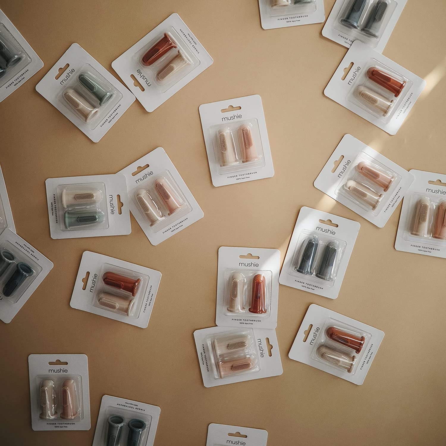 Baby Finger Toothbrush (Cambridge Blue/Shifting Sand) 2-Pack