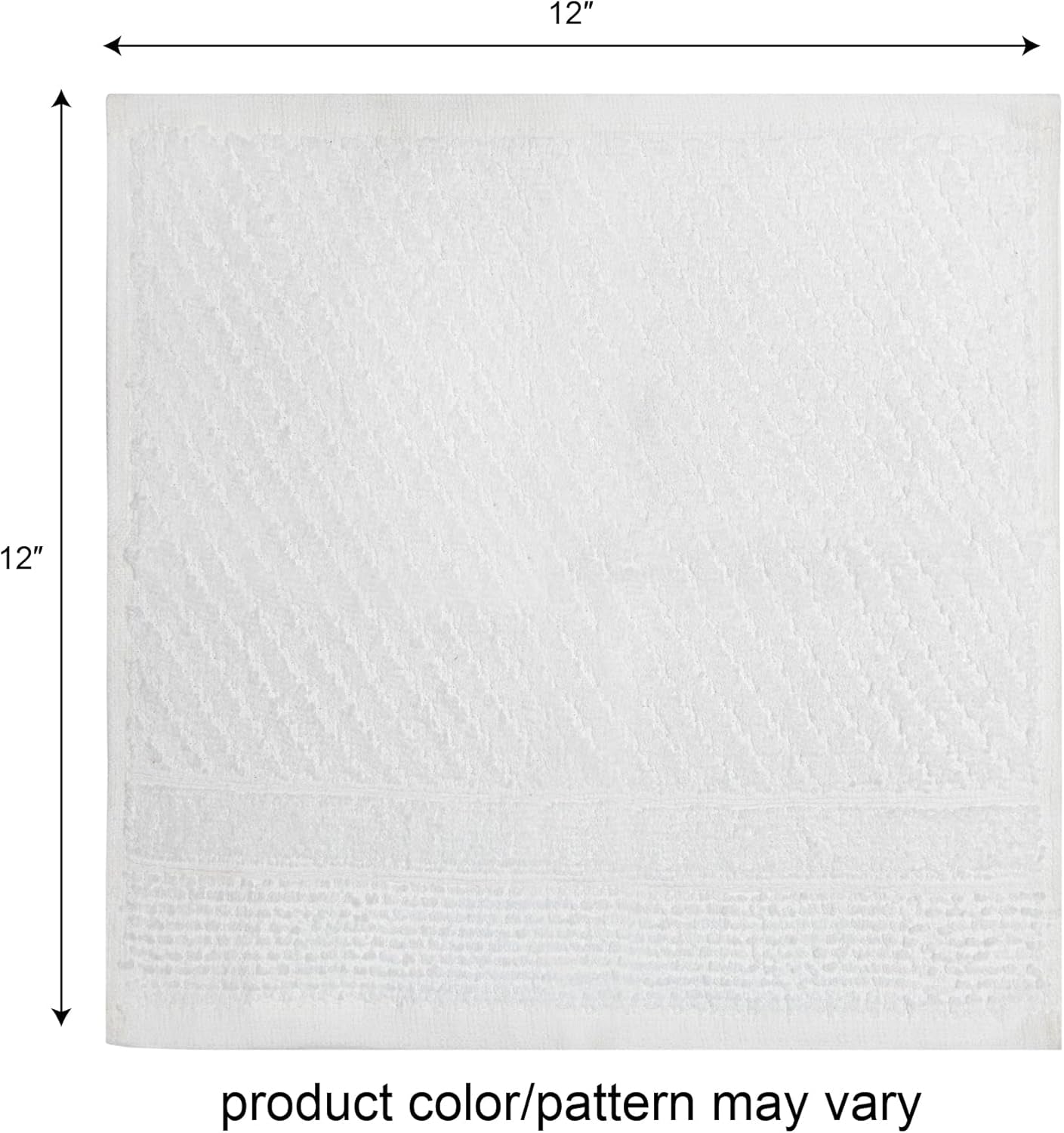 Diamond Wash Cloths Set - 12 Pack (12” X 12”) – 509 GSM - 100% Ring Spun Cotton Wash Cloth - Super Soft and Highly Absorbent Face Towels (Blush, White & Tan)