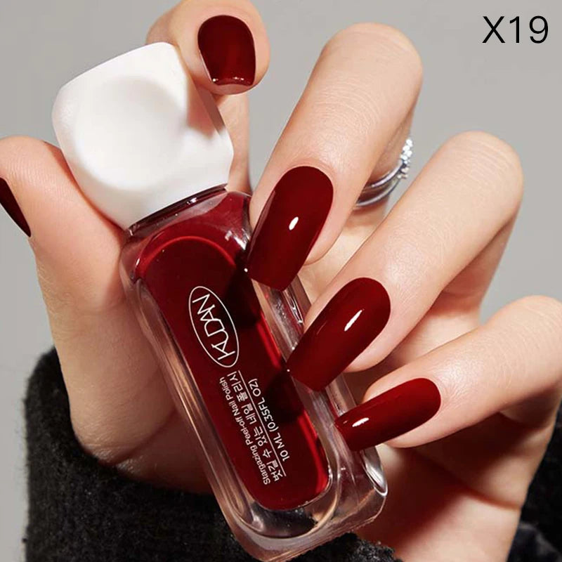 10Ml Colorful Water-Based Peel off Nail Polish No Need Lamp Red Pink Glitter Nails Art All for Manicure Nail Aupplies Varnish