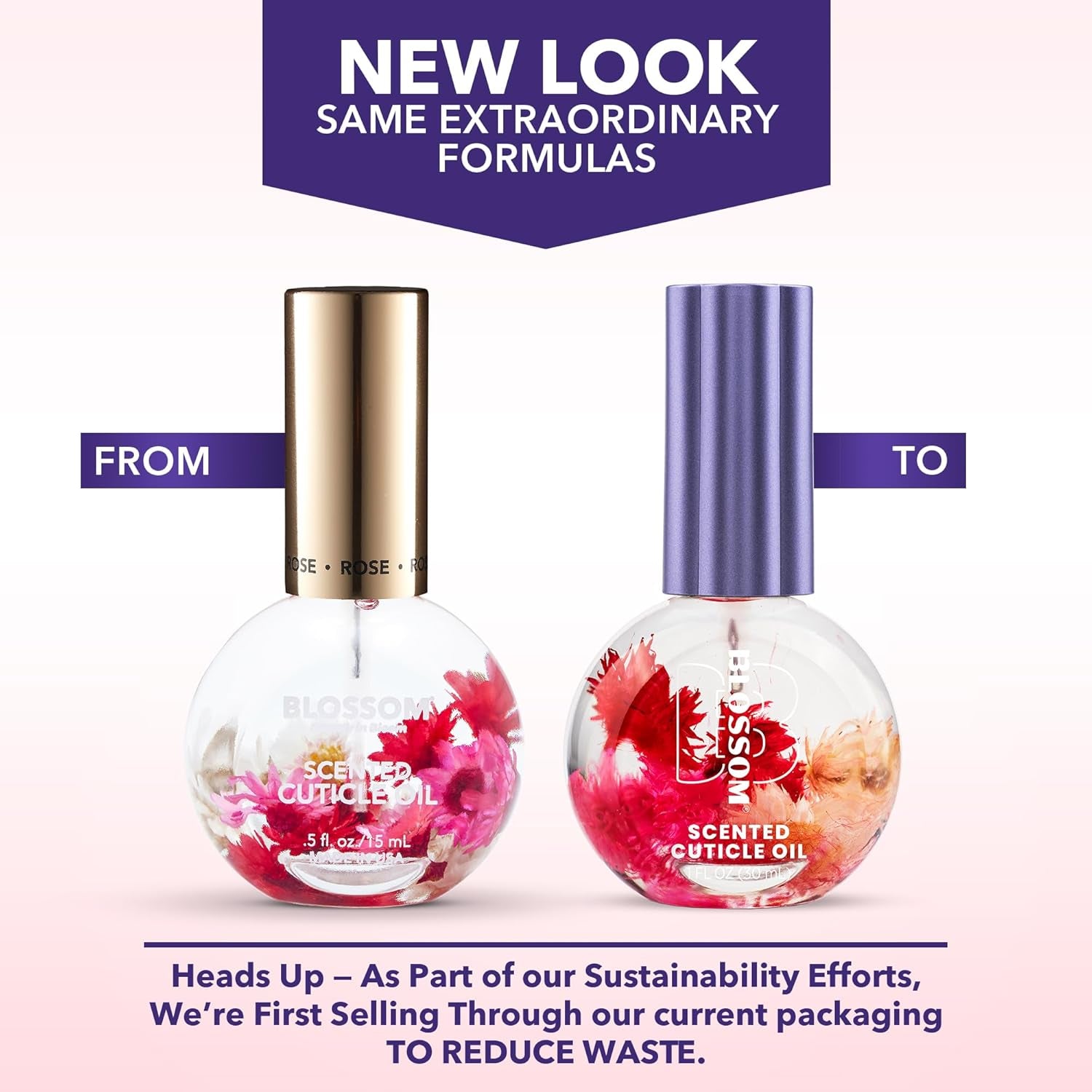 Cuticle Oil for Nails, Hydrating, Moisturizing, Scented Nail Oil Cuticle Care, Infused with Real Flowers, Made in USA, 0.5 Fl. Oz, Rose