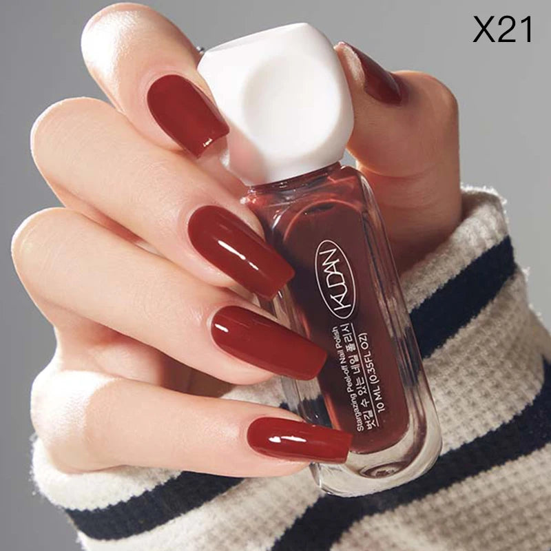 10Ml Colorful Water-Based Peel off Nail Polish No Need Lamp Red Pink Glitter Nails Art All for Manicure Nail Aupplies Varnish