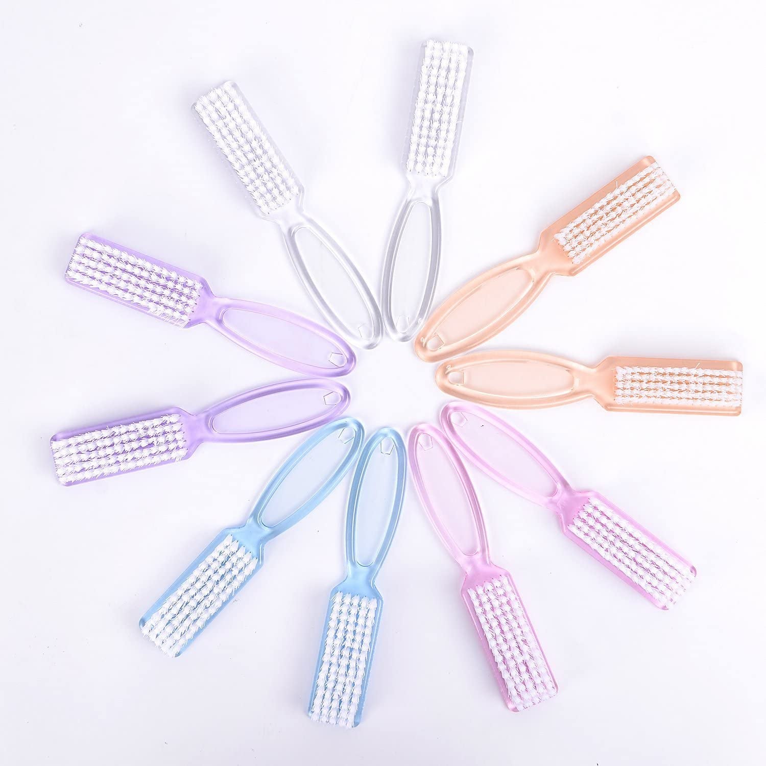 Handle Nail Hand Scrubbing Cleaning Brush-10 Pcs