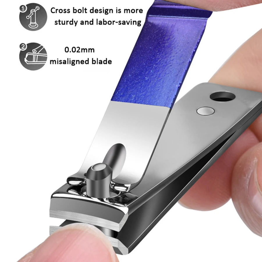 6-18Pcs Set Professional Stainless Steel Manicure & Pedicure Kit Precision Nail Care with Travel Case with Nail Clipper Scissor