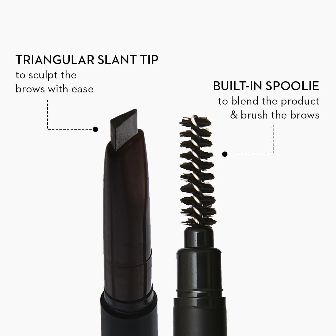 Arch Arrival Brow Definer | Brow Pencil with Spoolie | Lasts Upto 12Hrs | Pigmented Eyebrow Pencil | Long Lasting & Natural Finish | 3.5G - 01 Jerry Brown (Medium Brown)