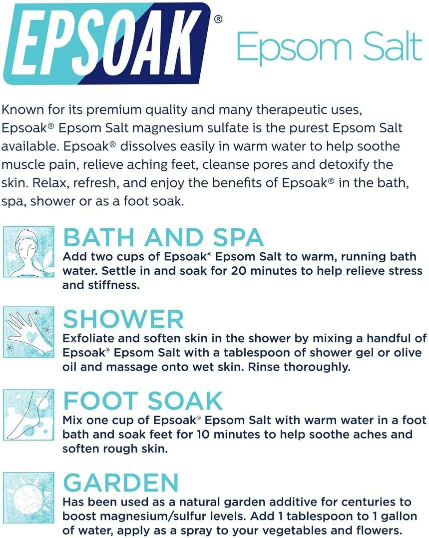 Epsom Salt 10 Lbs. (Qty. 2, 5 Lb. Bags) Magnesium Sulfate USP