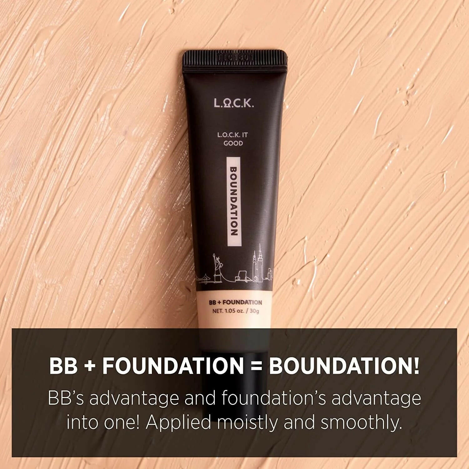 Lock Color, Lock It Good Boundation - 07 Medium Beige (2 in 1 Multi-Use, Foundation+Bb Cream), Lightweight, Blends Naturally, Flawless Finish, Hydrating Tinted Moisturizer 1.05 Fl.Oz./30G