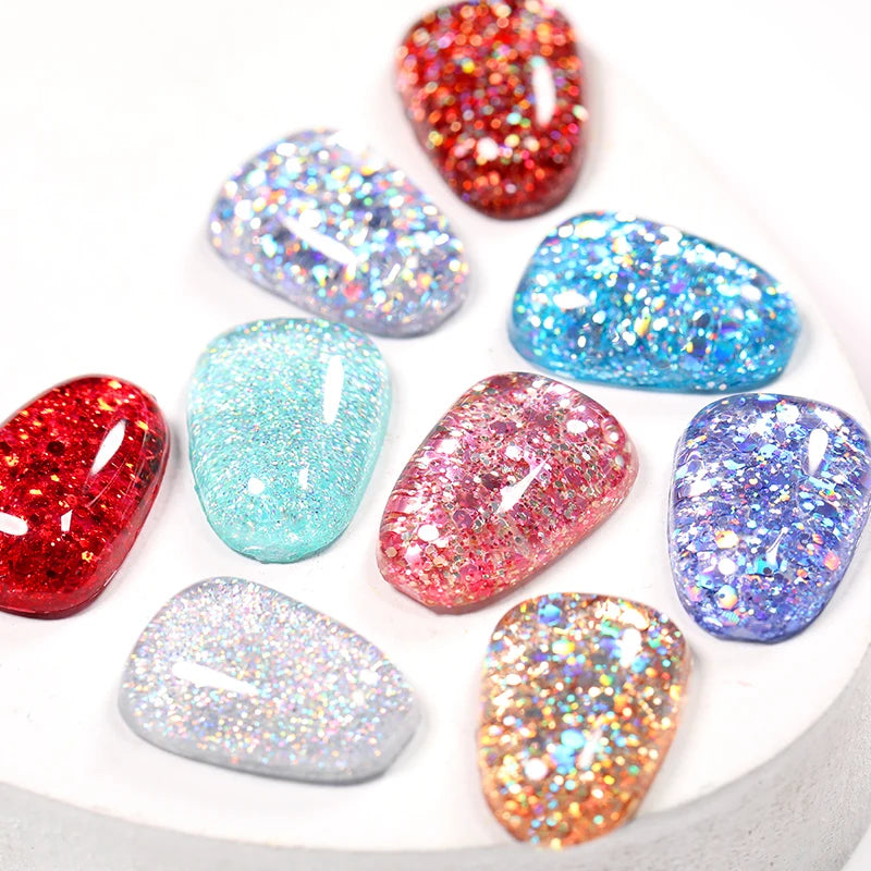 LILYCUTE Glitter Sequins Gel Nail Polish Shiny Spring Summer Color Semi Permanant UV Gel Soak off for Manicure Nail Art Varnish