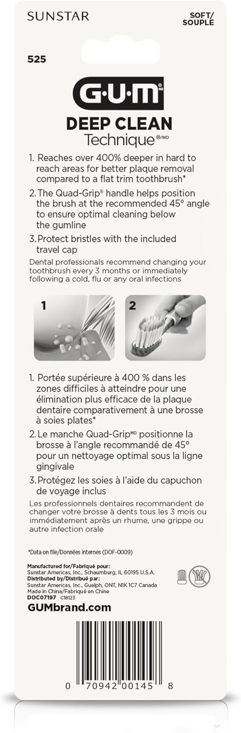 Technique Deep Clean Toothbrush - Compact Soft - Soft Toothbrushes for Adults with Sensitive s - Extra Fine Bristles, 1Ct (12Pk)