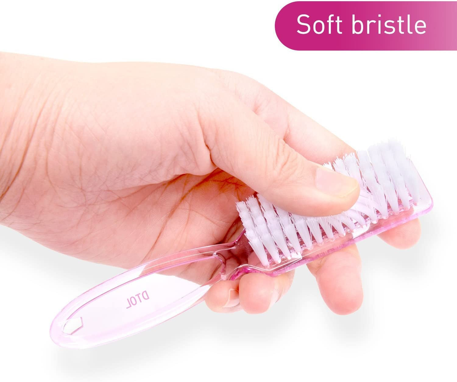 Handle Nail Hand Scrubbing Cleaning Brush-10 Pcs