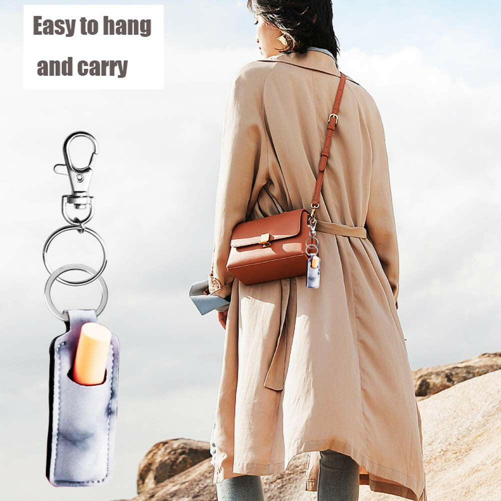 3 Pcs Marble Chapsticks Holder for Lipstick, Lip Balm Gloss, Stocking Stuffers Gift for Women (Pink, Blue, Grey)