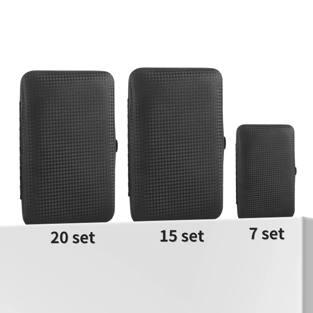 7/15/20Pcs Manicure Nail Clipper Set Stainless Steel Pedicure Scissors Grooming Tool for Beauty with Black Leather Travel Case