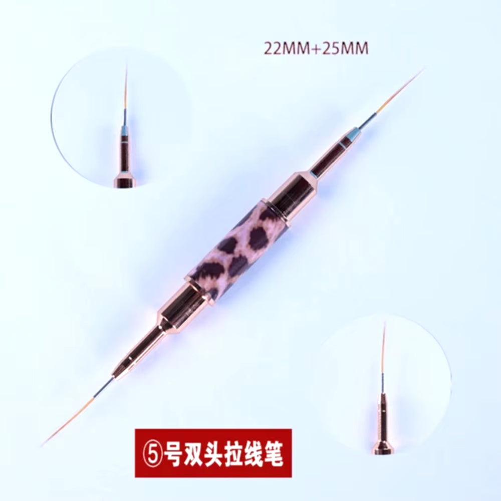 Black Nail Art Liner Brushes 5Sizes Painting Nail Design Pen /8/12/20/25Mm Drawing Tool for Long Lines Thin Details Manicure Pen