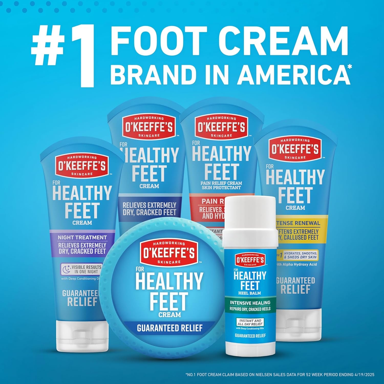for Healthy Feet Foot Cream - 6.4 Oz Jar (1 Pack) - Guaranteed Relief for Extremely Cracked, Dry Feet, Repairing Skincare, Instantly Boosts and Retains Moisture Levels