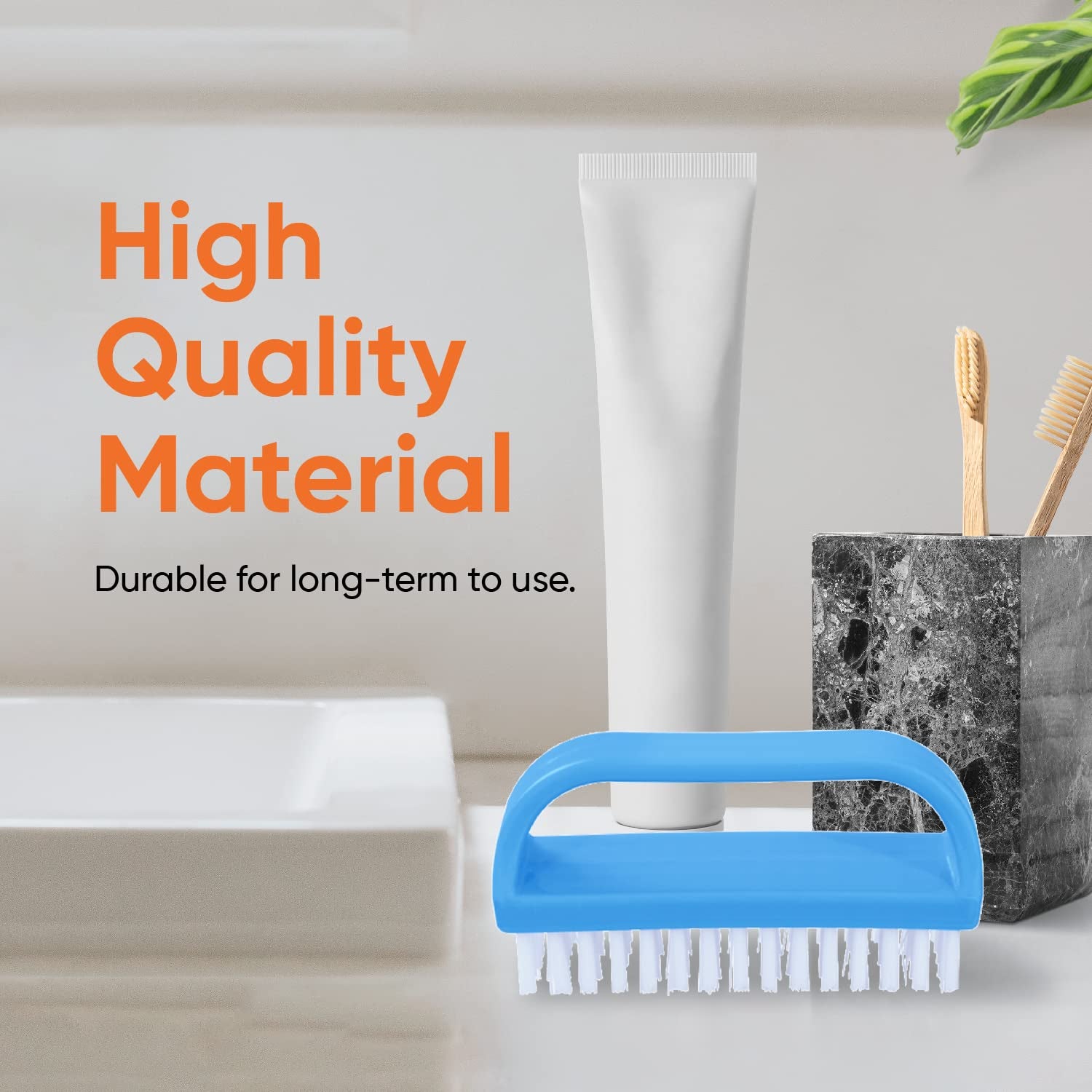 Nail Scrubber Brush Nail Brush for Cleaning Fingernails Hand, and Toes, Small Scrub Brush Hand Scrubber Fingernail Brush Cleaner with Handle- Stiff Bristles, (3 Pack)