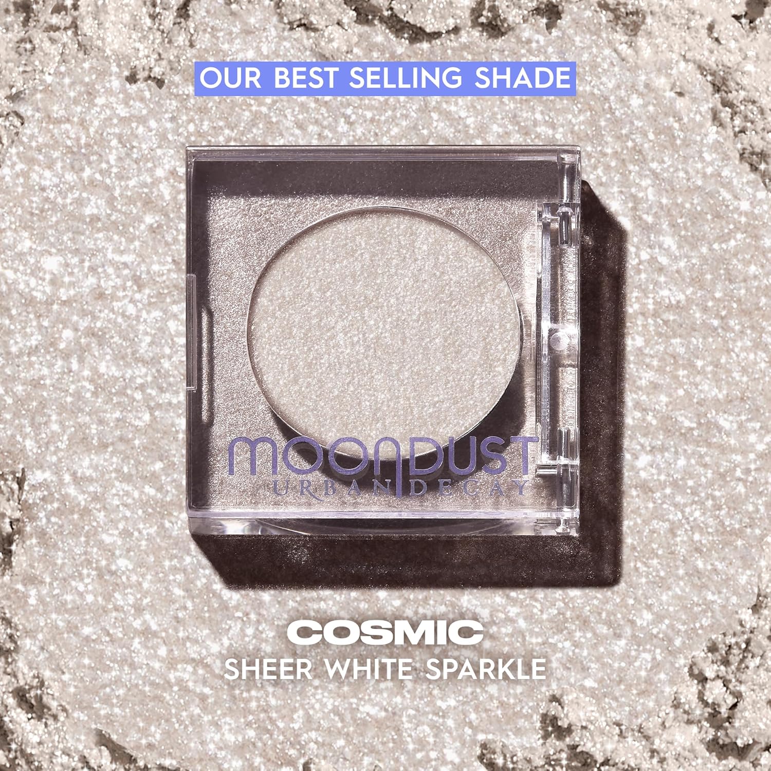 24/7 Moondust Glitter Eyeshadow Single, Buildable Sparkly Eye Glitter, Long-Lasting Shimmer Finish, Reflective Iridescent Eye Shadow Topper, Wet Look Effect - 0.06 Oz