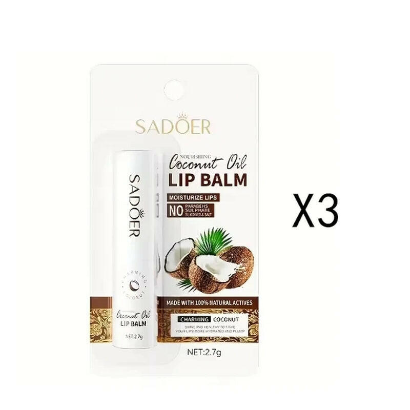 Coconut Lip Balm - Lasting Nourishment and Moisture for Men and Women - Daily Care Lip Balm