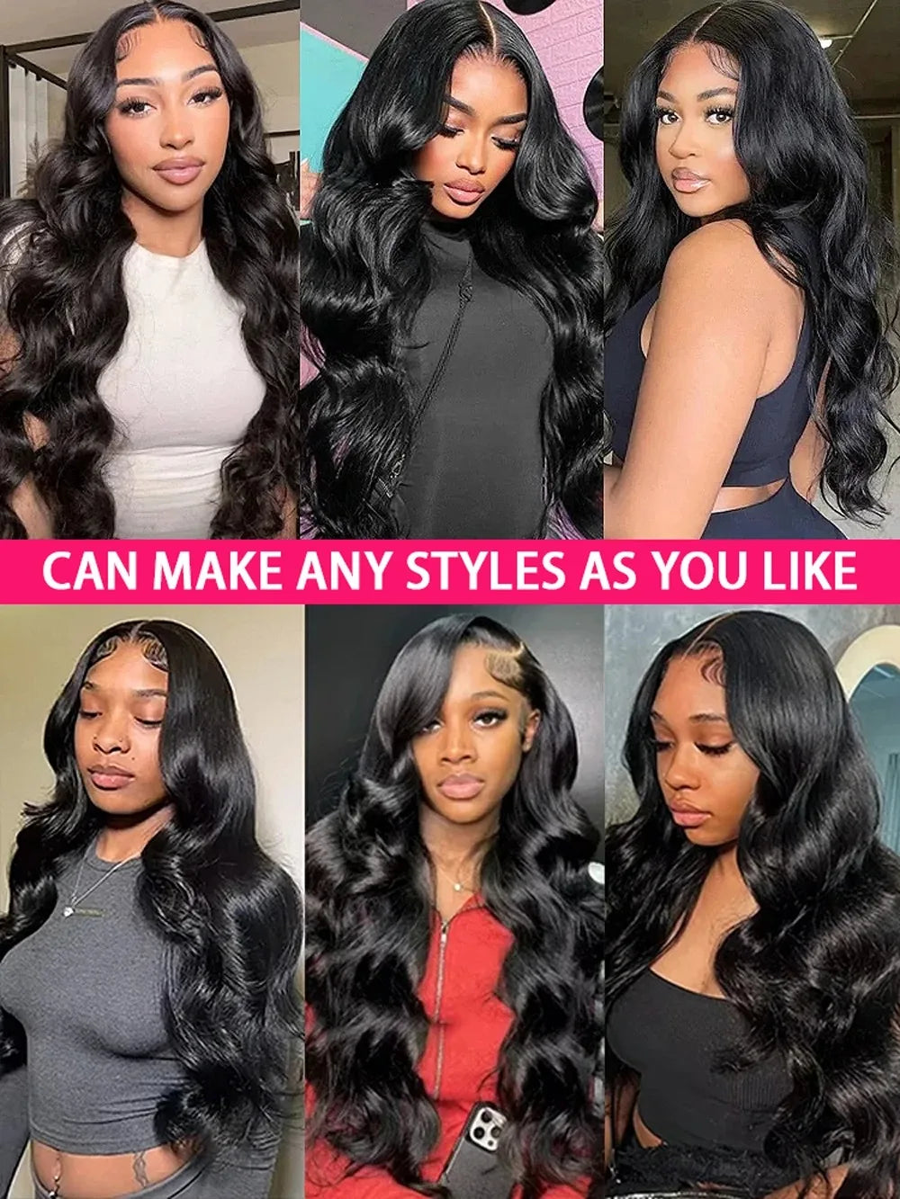 100% Human Hair Weargo Body Wave 13X6 HD Lace Frontal Wigs 30 40 Inch Black Loose Water 13X4 Lace Front Wig 5X5 Glueless Closure