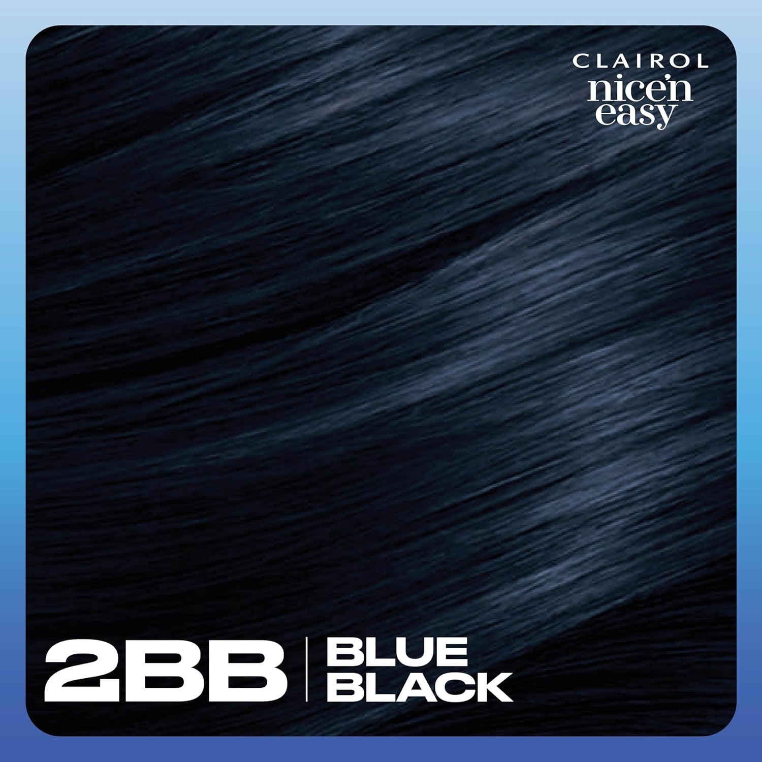 Nice'N Easy Permanent Hair Dye, 2BB Blue Black Hair Color, Pack of 1