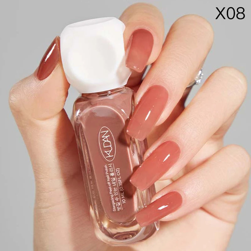 10Ml Colorful Water-Based Peel off Nail Polish No Need Lamp Red Pink Glitter Nails Art All for Manicure Nail Aupplies Varnish