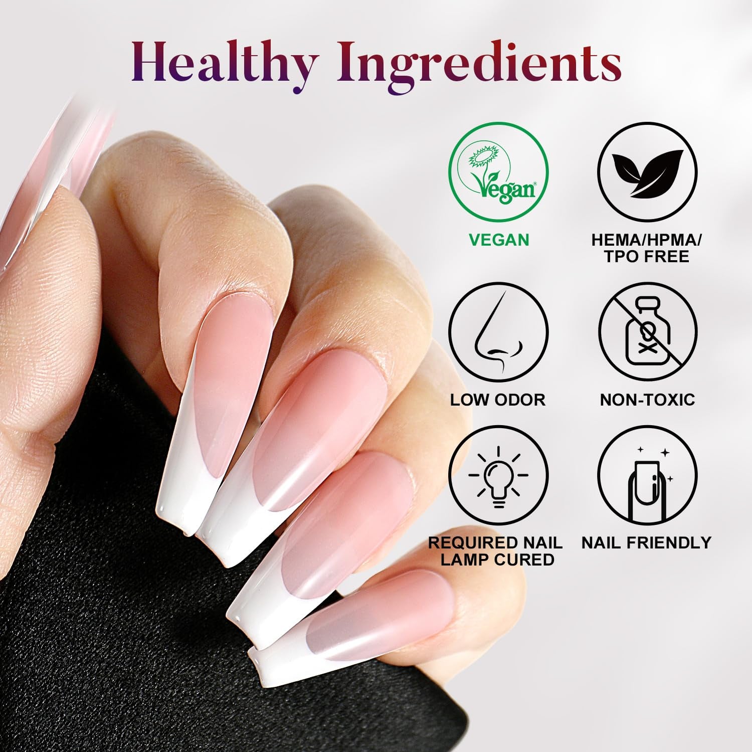 Nutrition Base Coat Soak off U V LED Hema Free Cruelty Free Vegan Gel Nail Polish