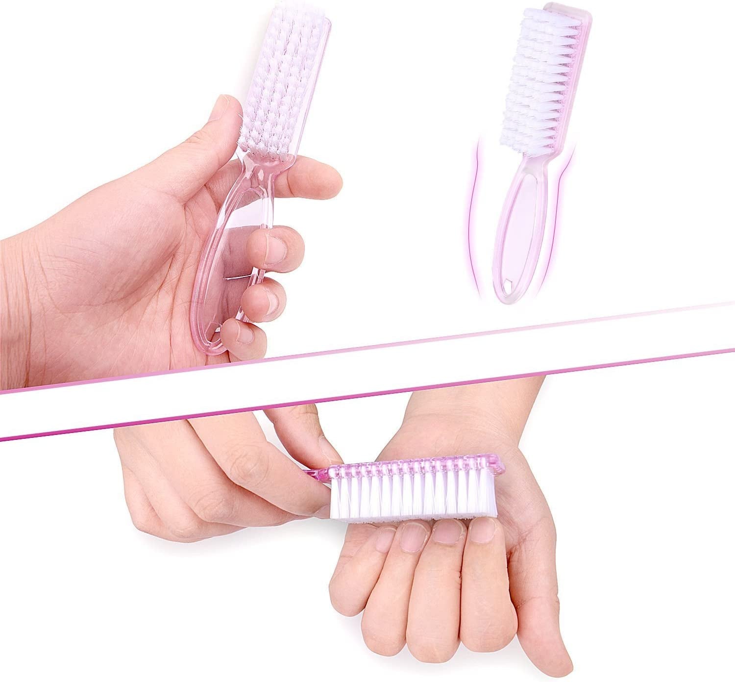 Handle Nail Hand Scrubbing Cleaning Brush-10 Pcs