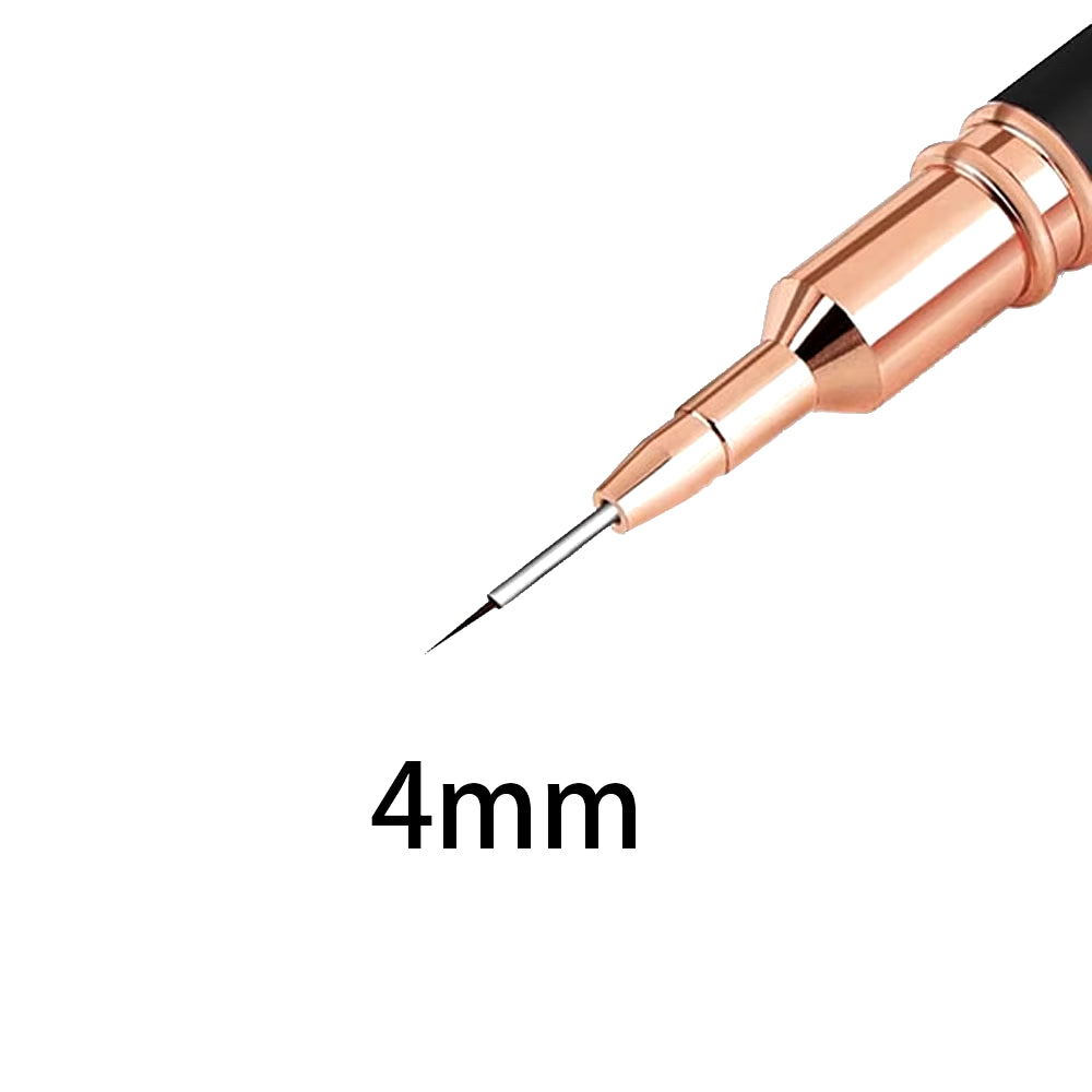 Black Nail Art Liner Brushes 5Sizes Painting Nail Design Pen /8/12/20/25Mm Drawing Tool for Long Lines Thin Details Manicure Pen