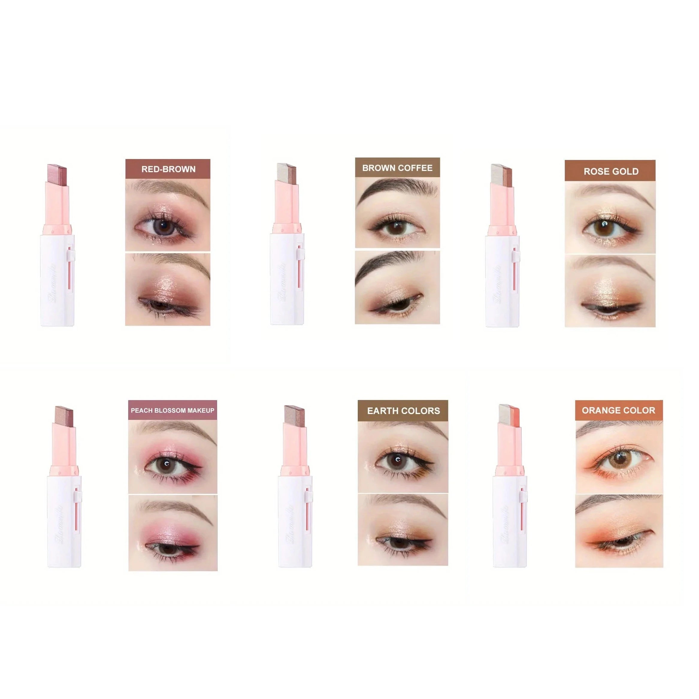 Two Color Gradient Eye Shadow Stick Three Dimensional Natural without Taking off Makeup