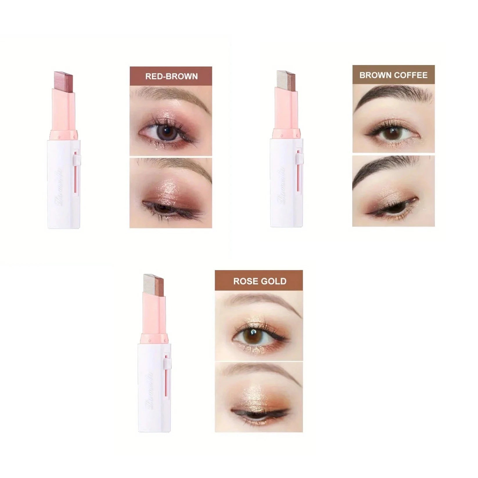Two Color Gradient Eye Shadow Stick Three Dimensional Natural without Taking off Makeup