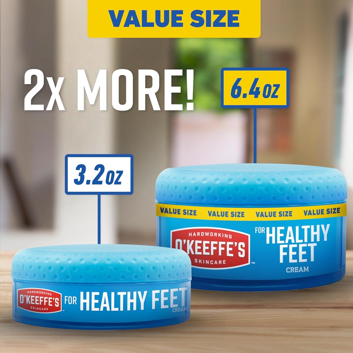 for Healthy Feet Foot Cream - 6.4 Oz Jar (1 Pack) - Guaranteed Relief for Extremely Cracked, Dry Feet, Repairing Skincare, Instantly Boosts and Retains Moisture Levels