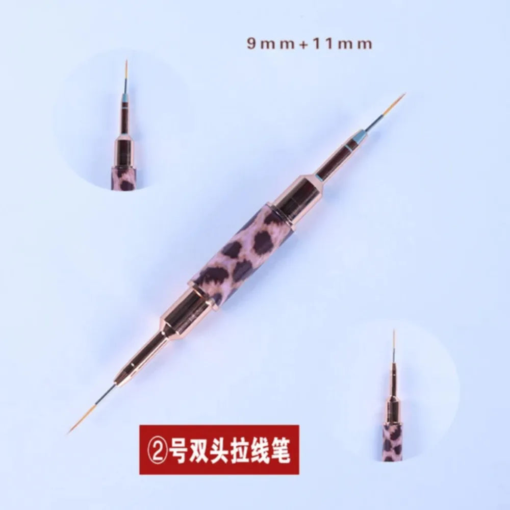 Black Nail Art Liner Brushes 5Sizes Painting Nail Design Pen /8/12/20/25Mm Drawing Tool for Long Lines Thin Details Manicure Pen