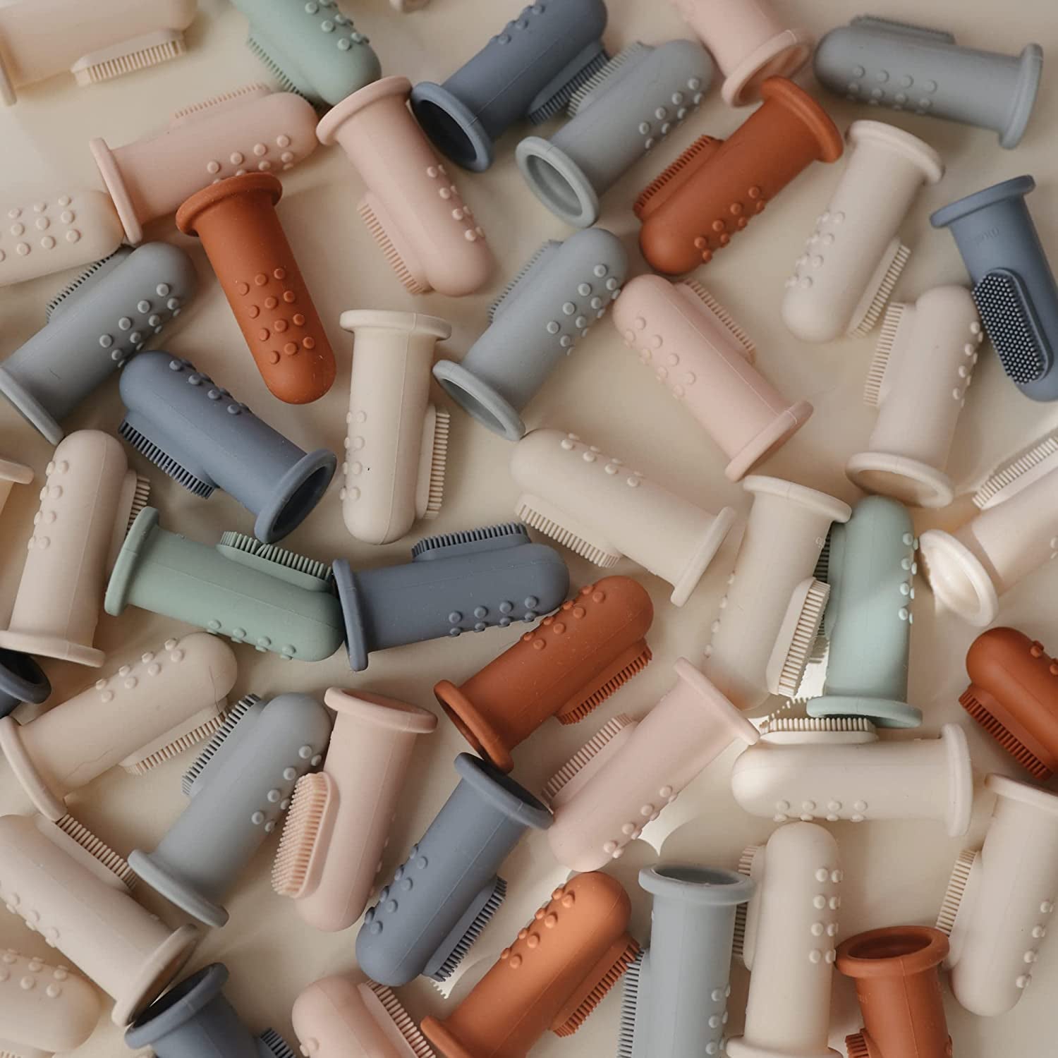 Baby Finger Toothbrush (Cambridge Blue/Shifting Sand) 2-Pack