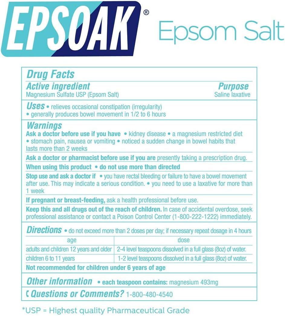 Epsom Salt 10 Lbs. (Qty. 2, 5 Lb. Bags) Magnesium Sulfate USP