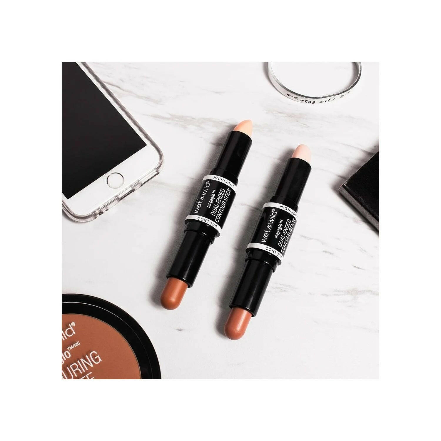 Megaglo Dual-Ended Contour Stick, Light Medium, Cruelty-Free