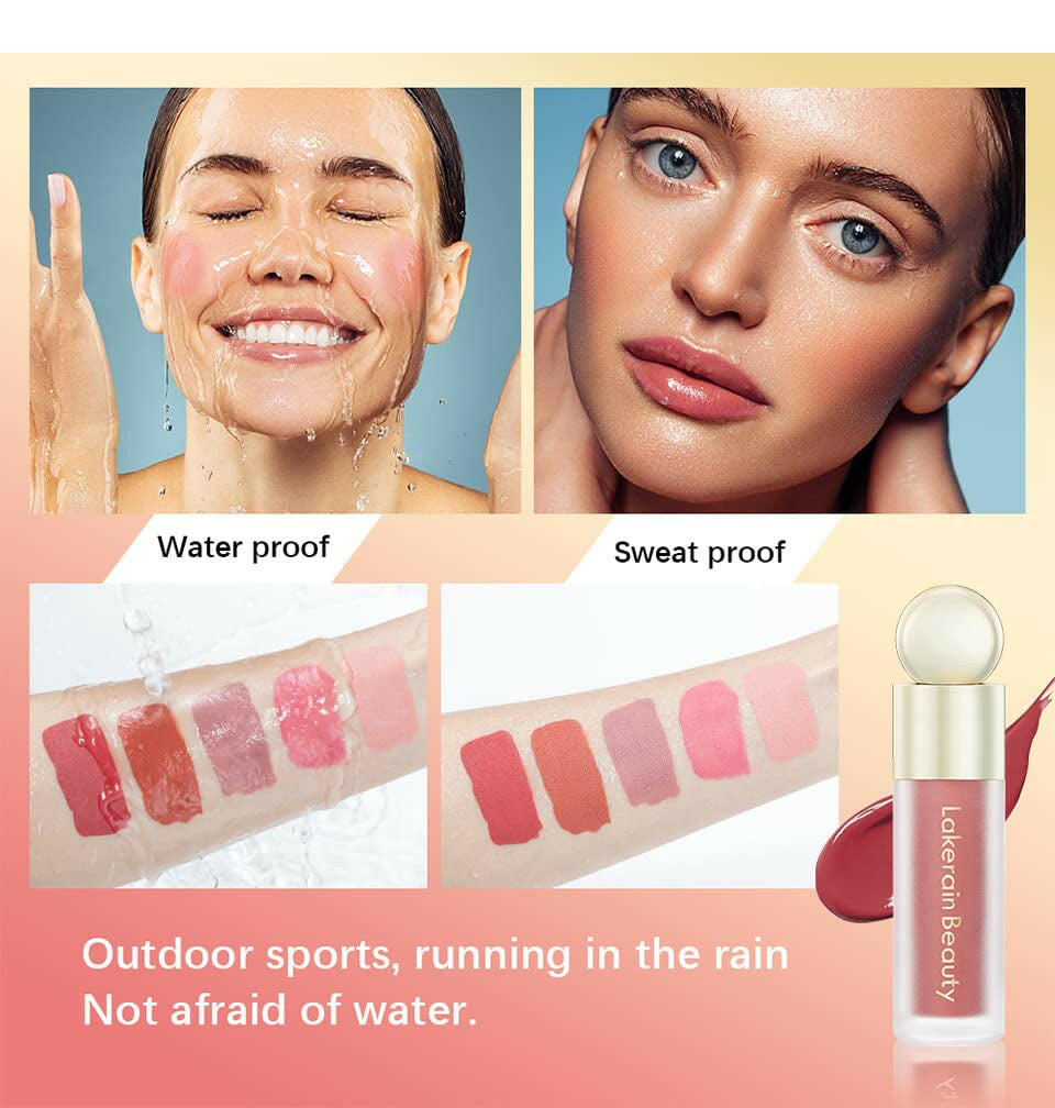 Soft Cream Blush Makeup, Liquid Blush for Cheeks, Natural-Looking Long Lasting, Smudge Proof, Velvet Mousse,Dewy Finish, Easy to Blend Blusher (#3)