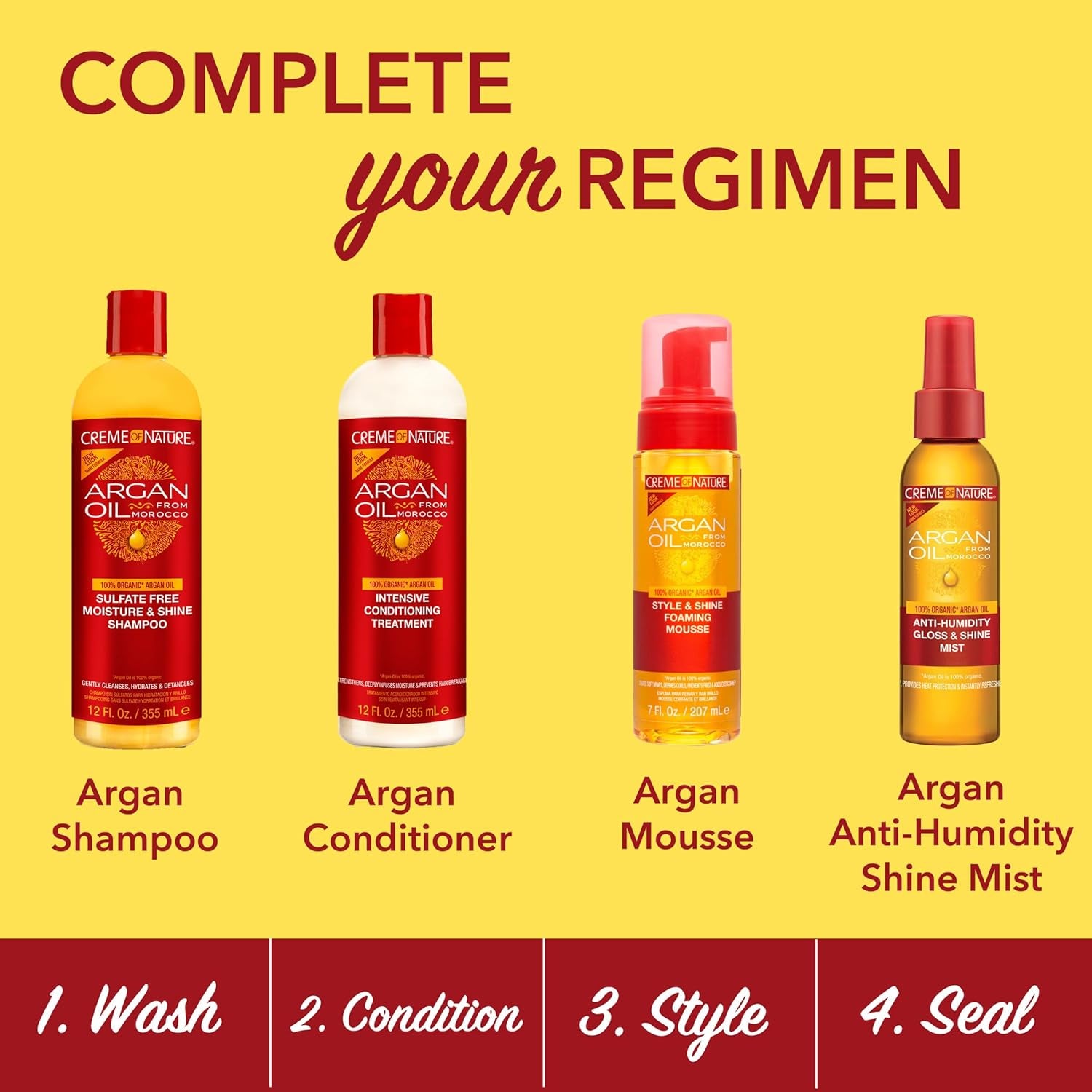 , Argan Oil anti Humidity Gloss & Shine Mist, Argan Oil of Morocco, Provides Heat Protection, 4 Fl Oz